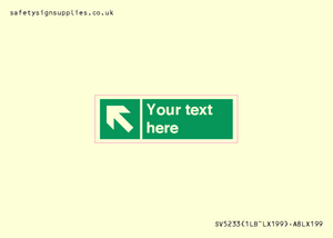 Custom Arrow Top Left Sign